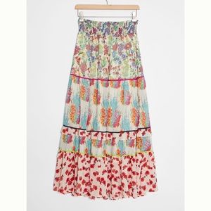 BNWT Anthropologie Lorraine Tiered Maxi Skirt